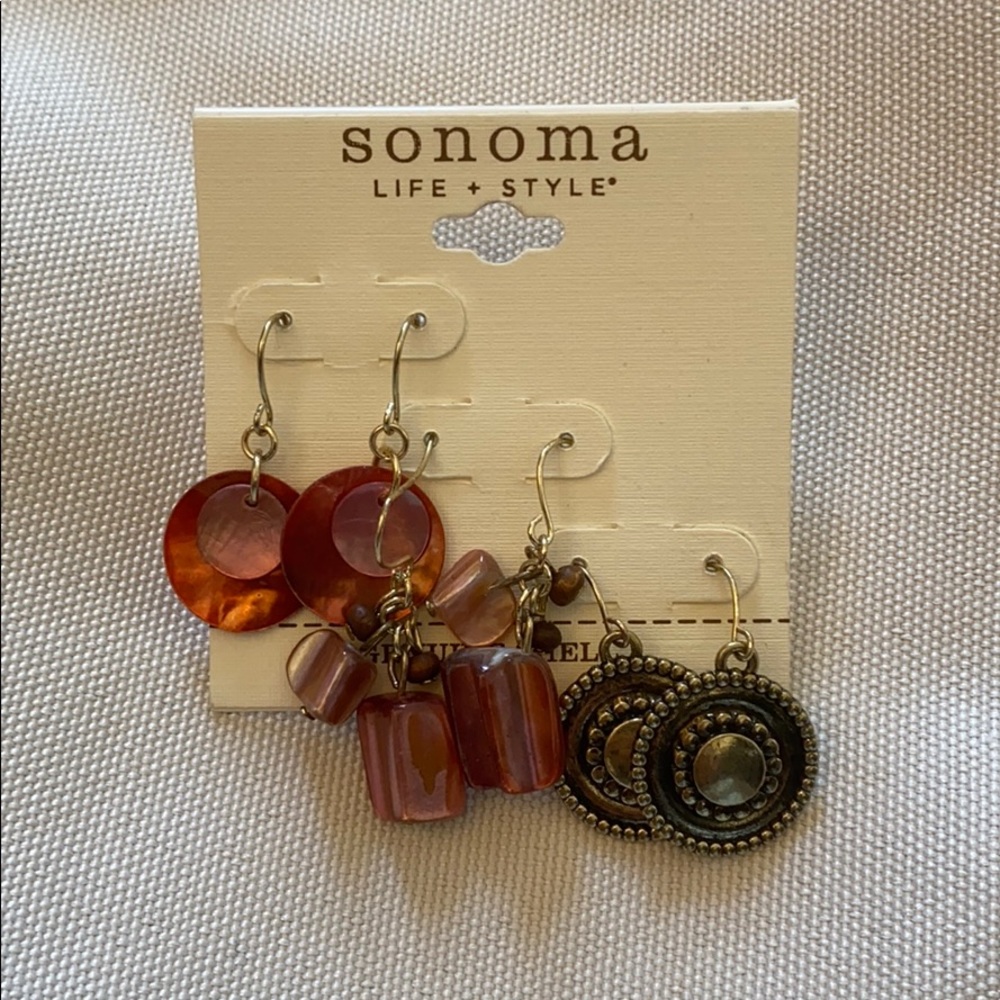 Brand New Sonoma 3 Sets of Earrings